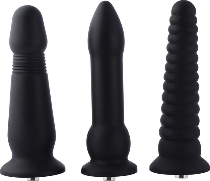 Dildo Granaat KlicLok en Zuignap 25 CM Zwart