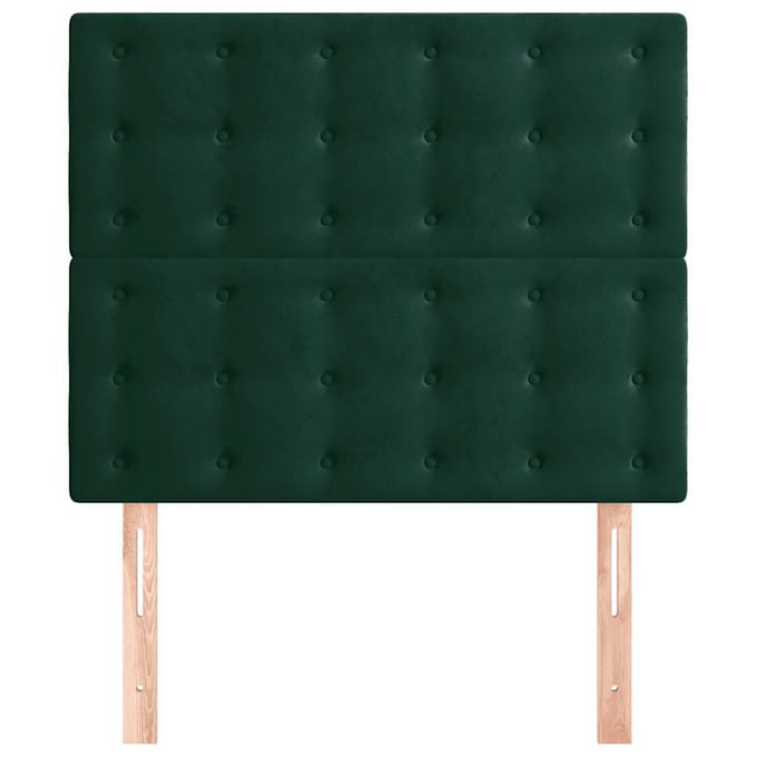 vidaXL - Hoofdbord - donkergroen - 90x5x118/128 - cm - fluweel