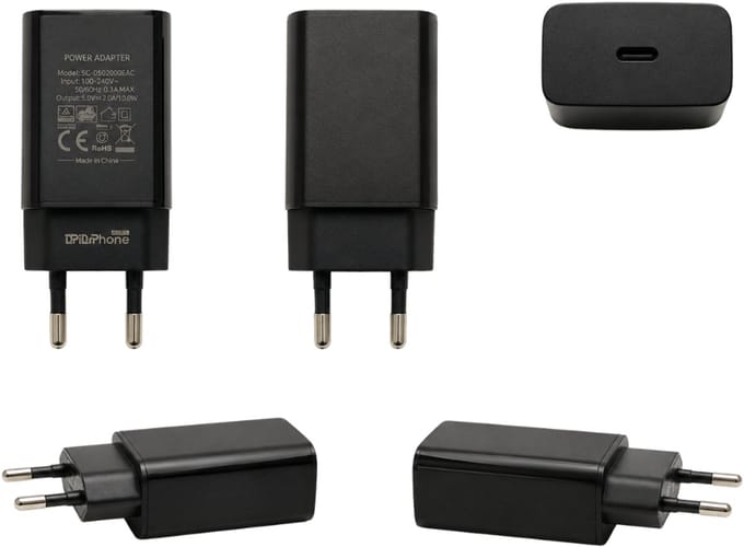 DrPhone LS7 USB-C Oplader 10W – Adapter 5V 2A – Universele USB Type-C adapter – Compacte Thuislader – Zwart