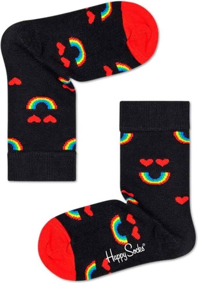 Happy Socks Kids Rainbow Smile Sock Zwart