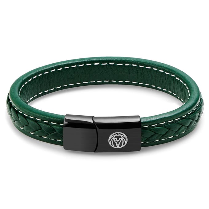Groene Retro Leren Armband
