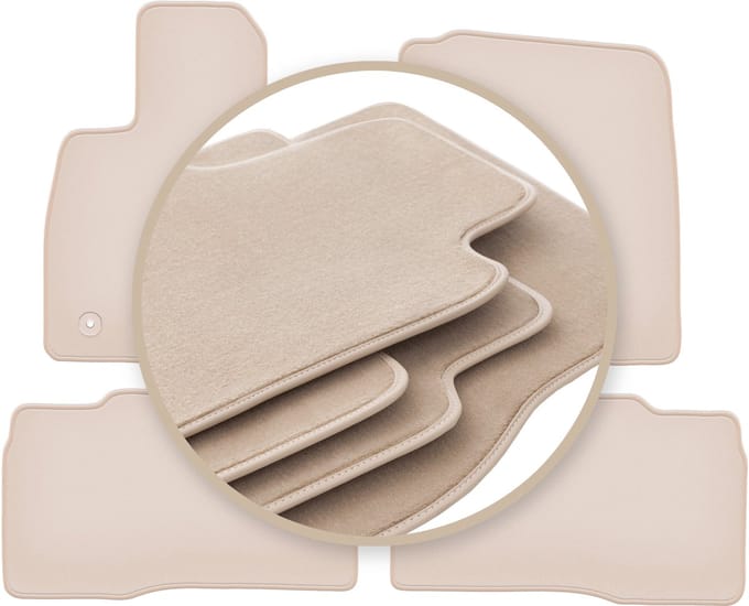 PREMIUM beige vloermatten voor: Ford Explorer MK6 SU625 SUV 2020-