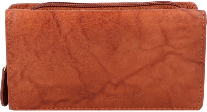 Greenburry Basic Portemonnee RFID Leer 14 cm - Dames - Horizontaal - cognac