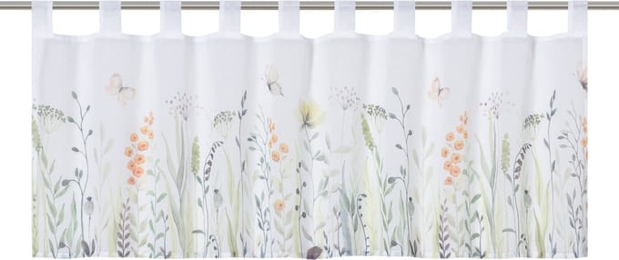 Elbersdrucke Bistro Gordijn Summer 45x140 cm wit transparant