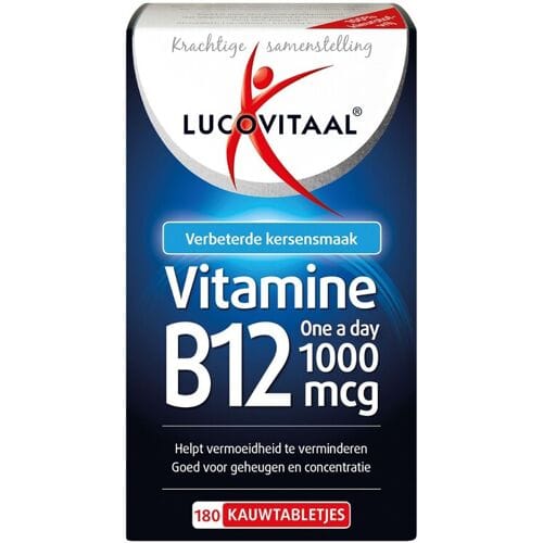 Lucovitaal Vitamine B12 Eén per Dag 1000 mcg - 180 Kauwtabletten