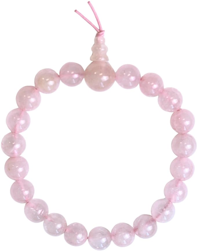 Rozenkwarts powerbead armband