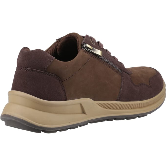 Hush Puppies Alexander Leren Heren Bruine Veterschoenen