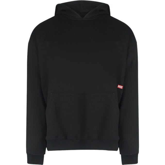 Diesel Bold Grafisch Ontwerp Op Achterkant Zwarte Hoodie