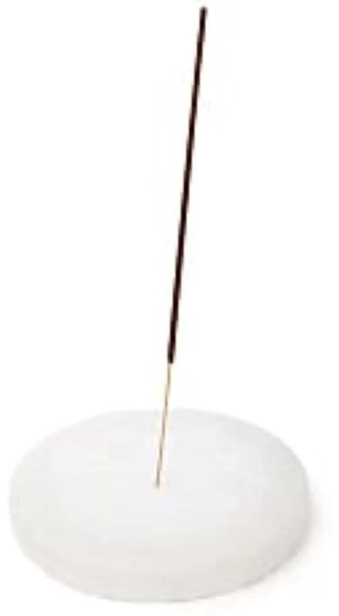 Wierookhouder seleniet mandala rond – Ø12 cm