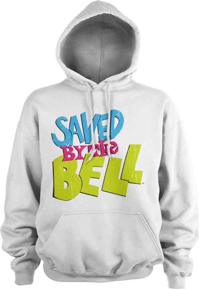 Saved By The Bell Hoodie/trui -M- Distressed Logo Wit