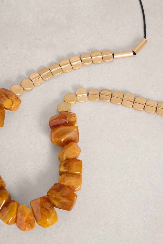 White Stuff Rose Stone Necklace Brown Multi Taglia: OS | Gioielli Outlet | Uomo | Marrone