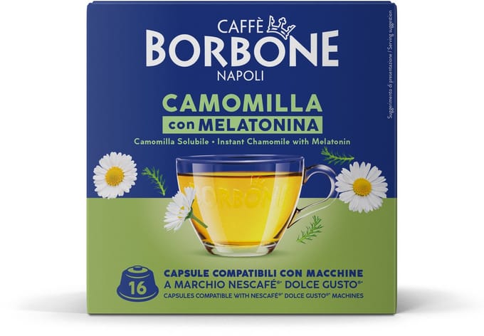 Caffè Borbone Selection - Dolce Gusto - Kamille Thee - Camomilla con Melatonina - 16 capsules