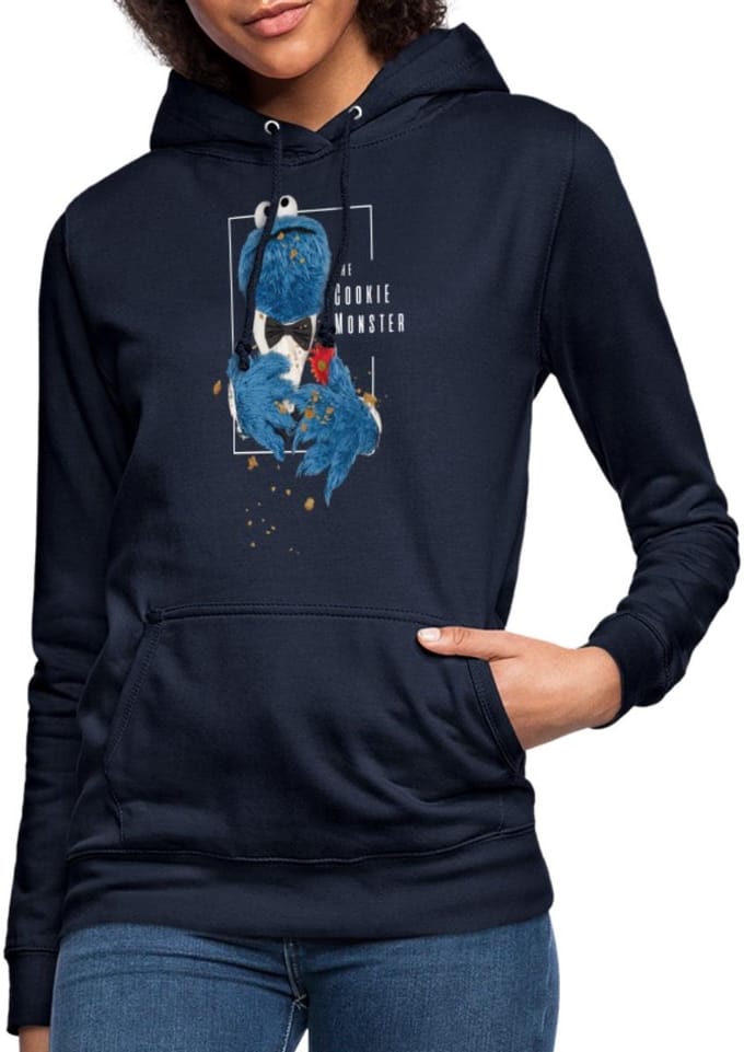 Sesamstraat Koekiemonster The Cookie Monster Hoodie Dames