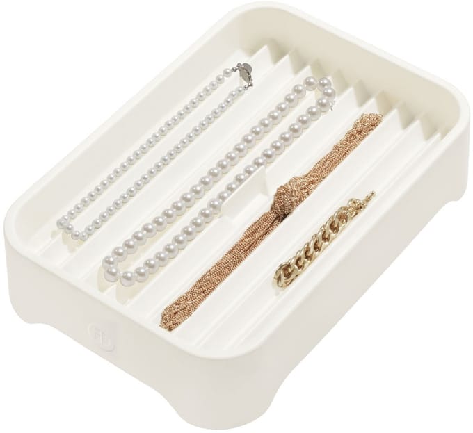 iDesign - Eco Tray Lade Organizer 20x28 cm - Gerecycled Kunststof - Wit -