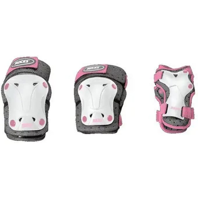 Roces - Ventilated Skatebescherming 3-Pack - Kinderbescherming - Wit Roze - Maat M