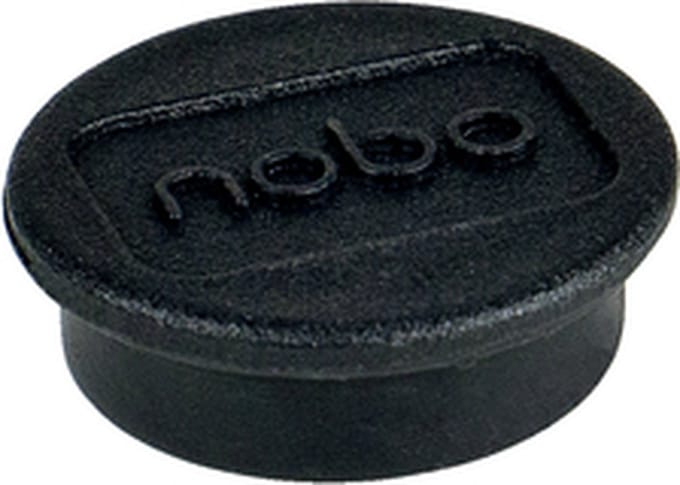 Magneet nobo 24mm zwart 10 stuks