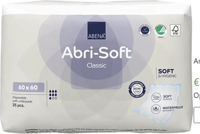 ABENA Abri-Soft Classic 60 x 60 cm - 1 paquet de 25 protections