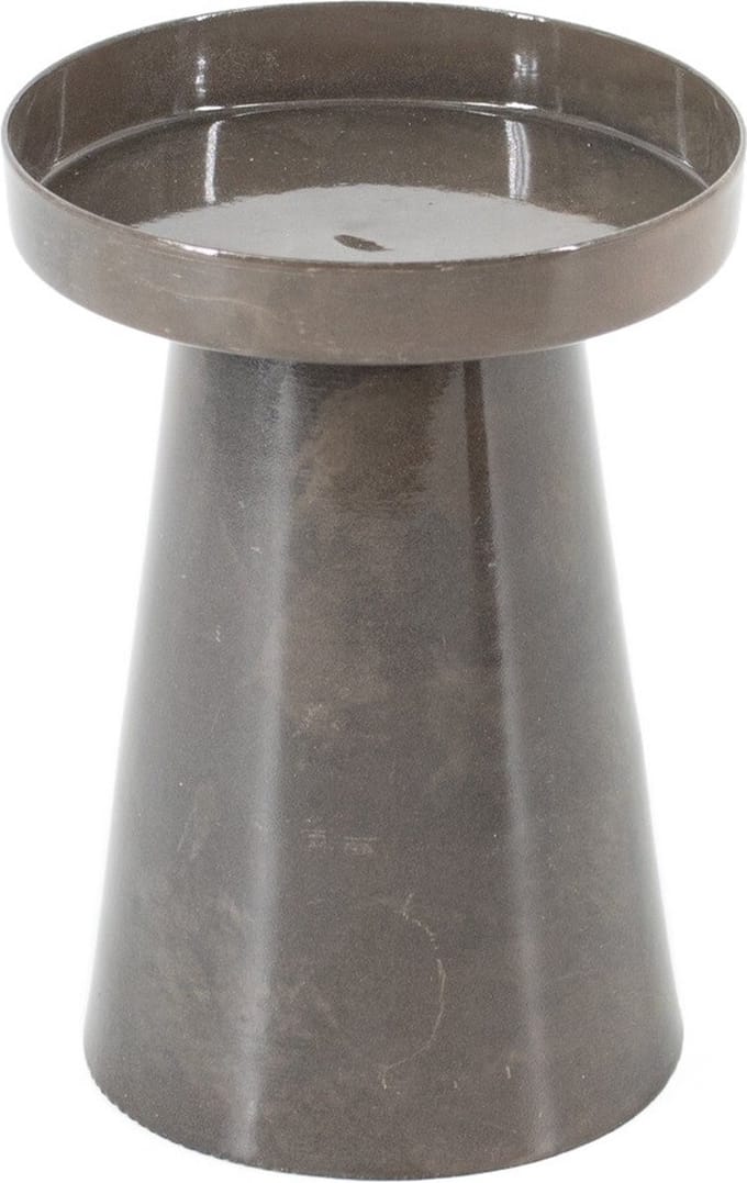 Metalen kaarsenstandaard pink stone