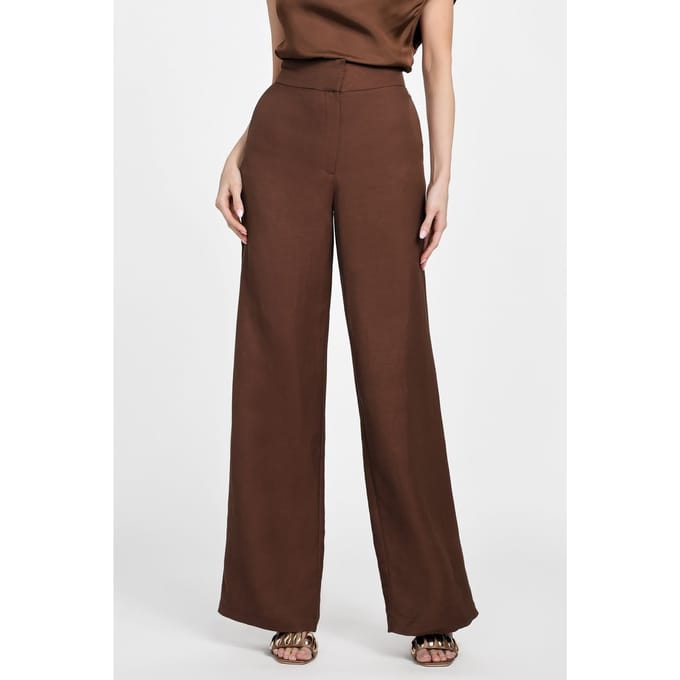 GUESS Greta Straight Pant Cioccolata Größe: 40 | Stoffhosen Outlet | Damen