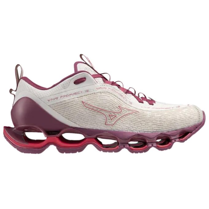 Mizuno Wave Prophecy 13 Wit Zand Azalea Dames Sneakers J1GD240072 38.5 gray
