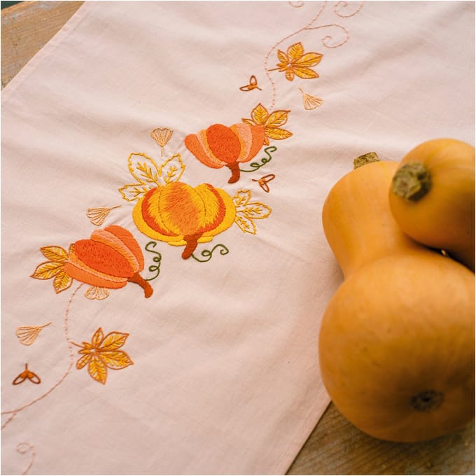 Vervaco - Loper kit - 35 x 95cm - Herfstpompoenen - PN-0222379