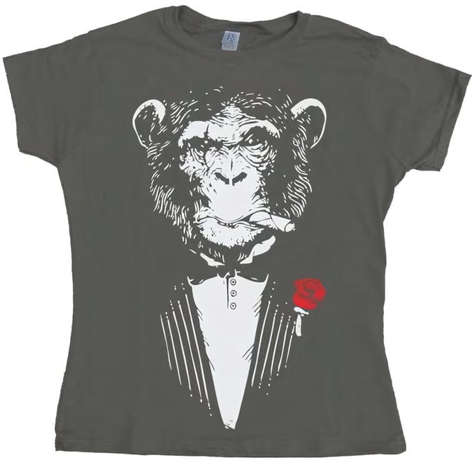 Hybris Dames Mon-key Boss Girly T-shirt SH-5-15200-H17-2