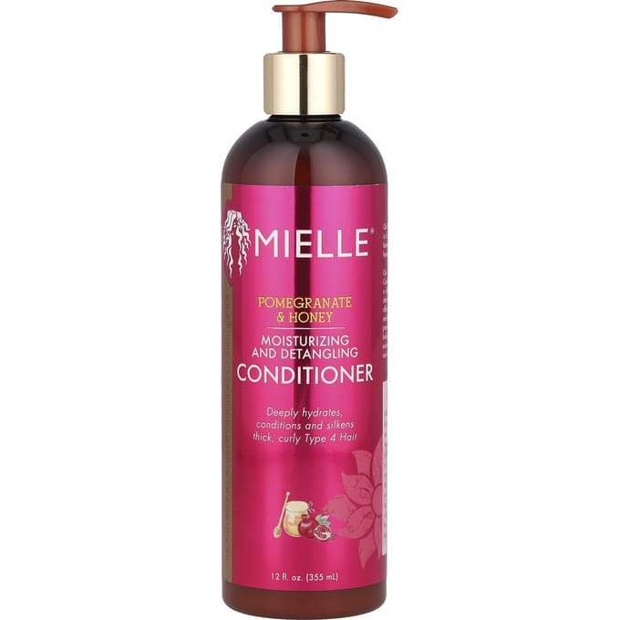 Mielle, Hydraterende en Ontklittende Conditioner, Granaatappel & Honing, 12 fl oz (355 ml) pink