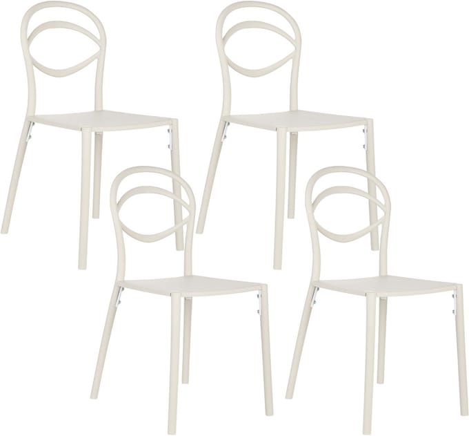 COVOLO - Tuinstoel set van 4 - Off-white - Polypropyleen