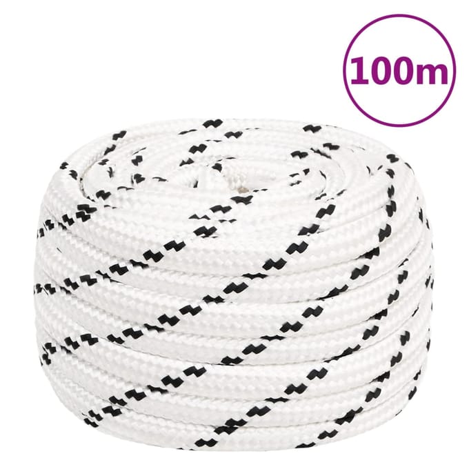vidaXL - Werktouw - 16 - mm - 100 - m - polyester - wit