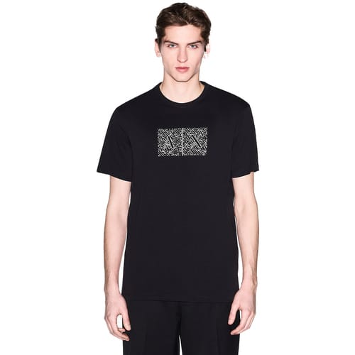 T-shirt Korte Mouw Armani Exchange Slim fit T-shirt met contourprint