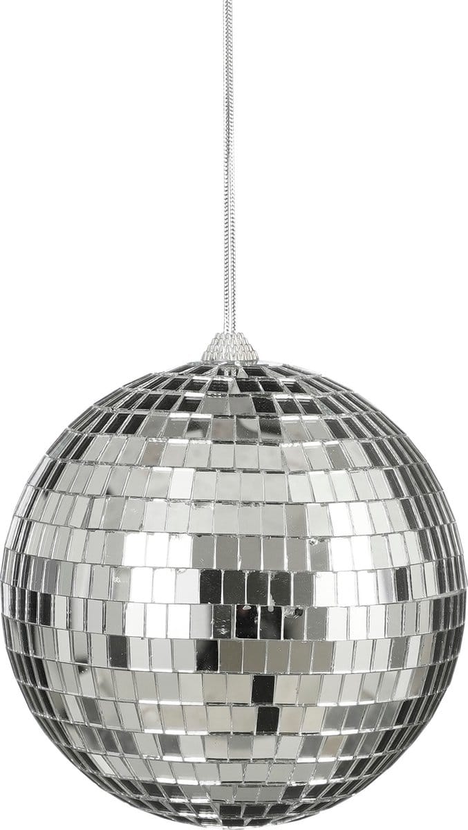 kerstbal Ornament spiegel bal zilver - d15cm