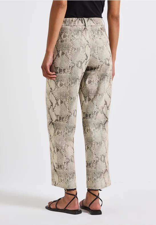 Broek met gedessineerde straight legs