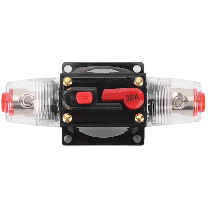 Auto Vrachtwagen Audio Versterker Reset Zekeringautomaat Zekeringhouder Auto Accessoire DC 1224V30A 30A gray