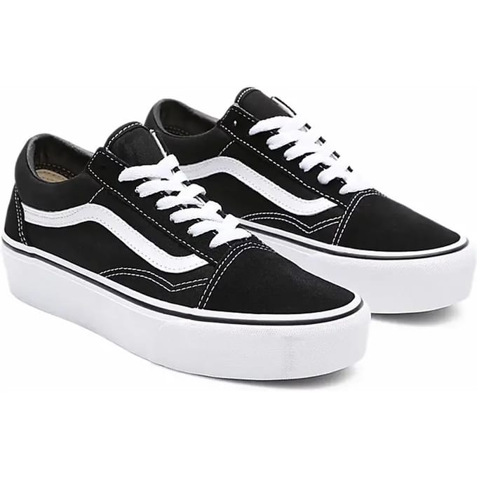 Vans Old Skool Sneakers - Unisex - Platform - Zwart/Wit