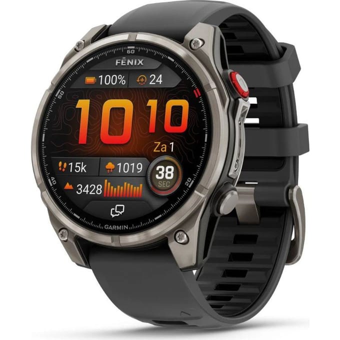 Garmin fenix 8 Pro - Smartwatch - 47 mm - AMOLED - Ingebouwde inReach® technologie - LTE connectiviteit - Tot 15 dagen batterijduur - Titanium
