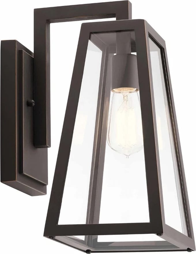 Kichler LED Wand Buitenlamp Delison | 1X E27 Max 60W | IP44 | Dimbaar | Rubbed Bronze