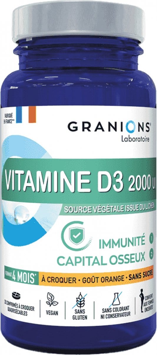 Granions Vitamine D3 2000 IU 30 Kauwtabletten