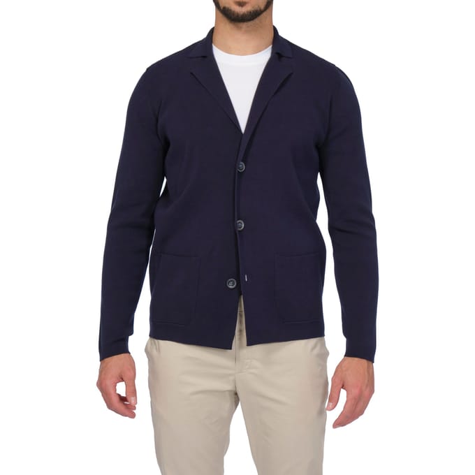 Alpha Studio - Stretch jack met Rever AU-1170 1102 BLUE