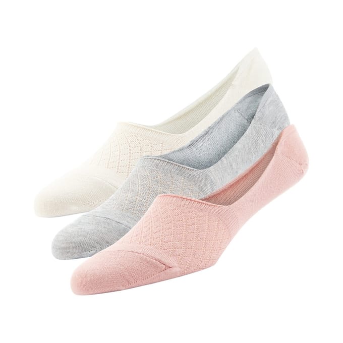 Superga Dames/Dames No Show Sokken (Set van 3) (Roze/Grijs/Wit)