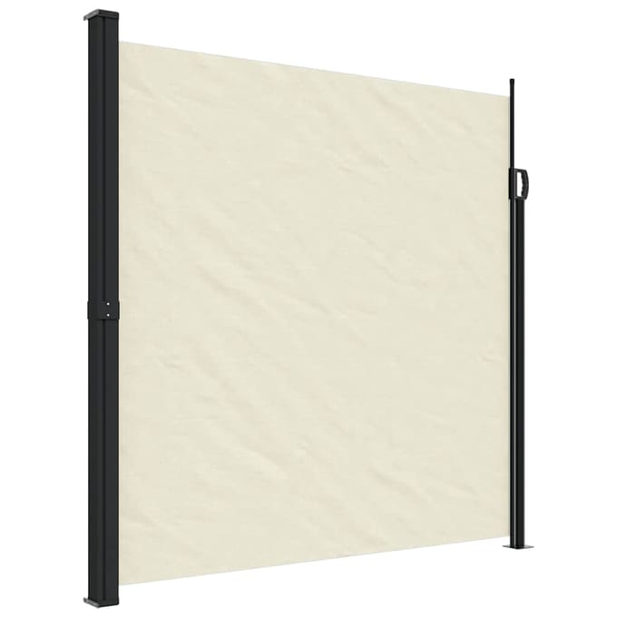 vidaXL - Windscherm - uittrekbaar - 200x500 - cm - crèmekleurig