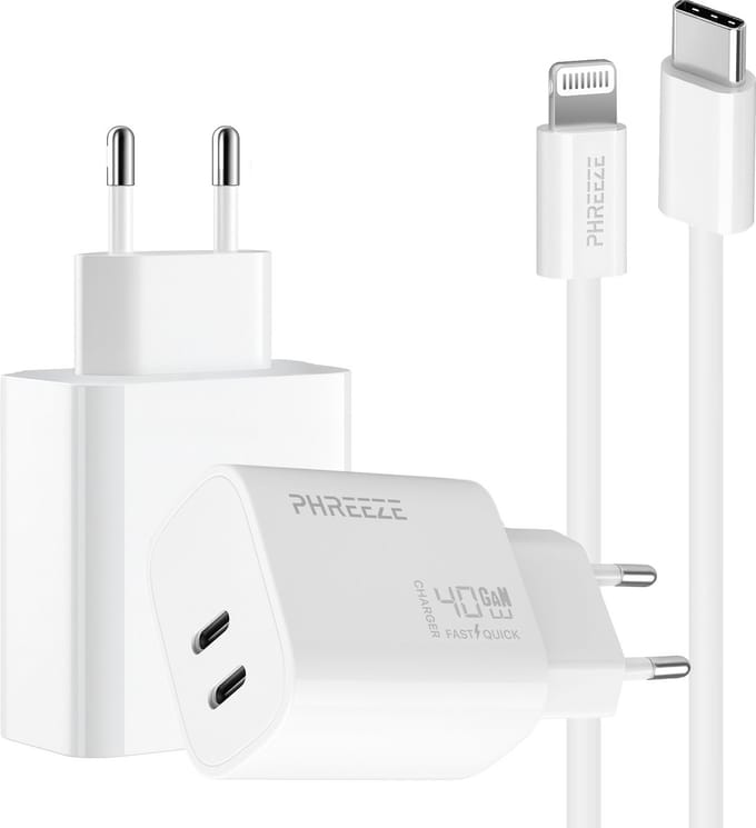 Phreeze usb C oplader met kabel geschikt voor iPhone en iPad snellader 1m