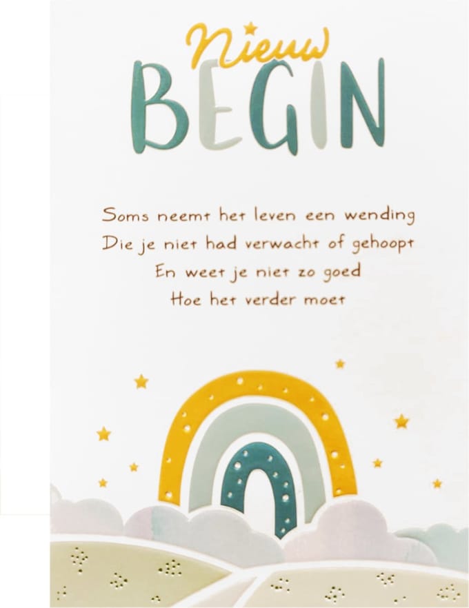 Kaart - Artige - Intense - Nieuw begin - TE008-D