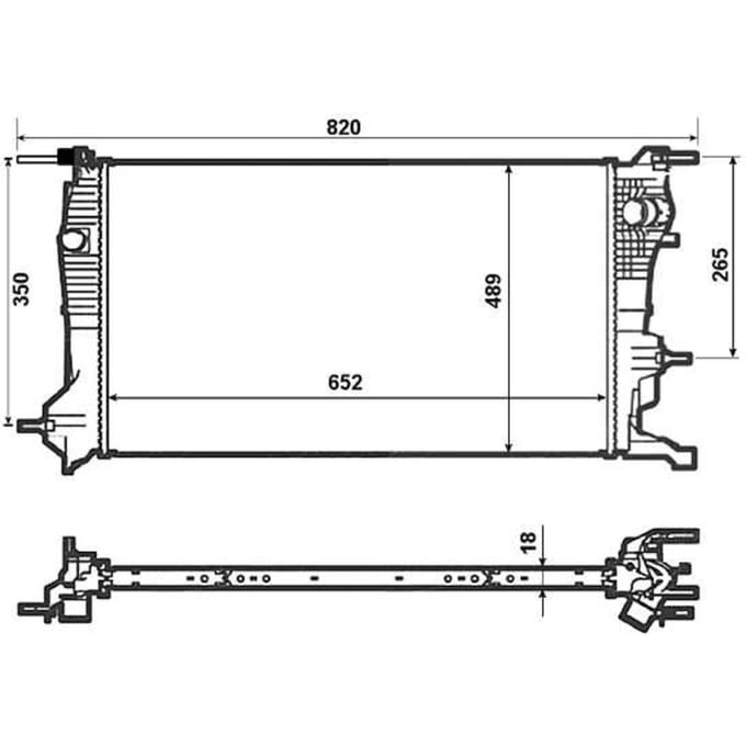 Radiator, motorkoeling NRF 53965