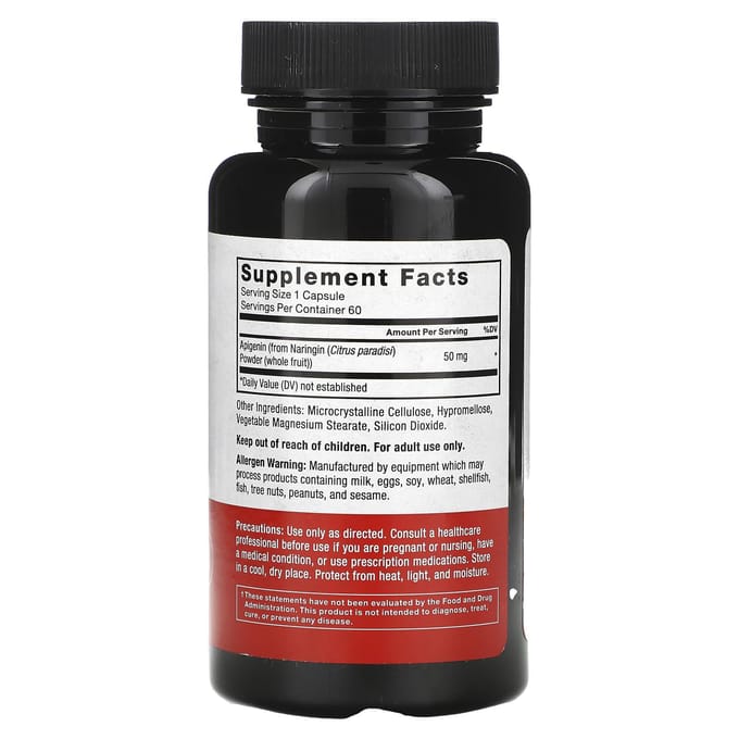 Force Factor, Apigénine, 50 mg, 60 gélules végétales