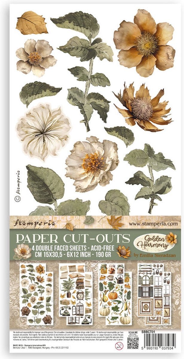 Stamperia - Golden Harmony Paper Cut-outs (SBBCT01)