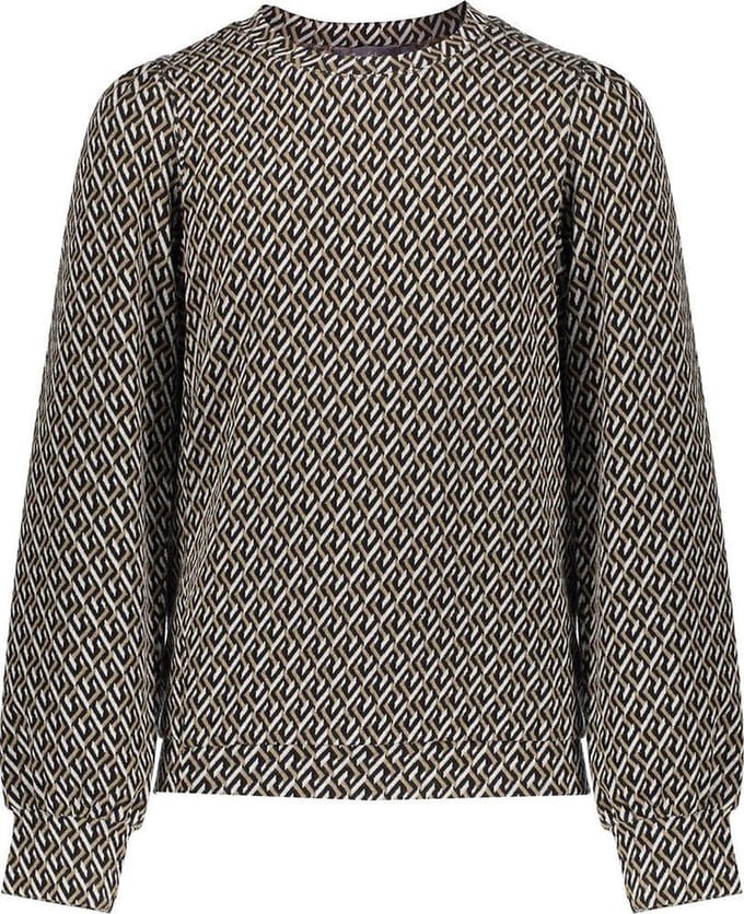 Geisha - Top Jacquard Bruin - Meisjes - Maat 164