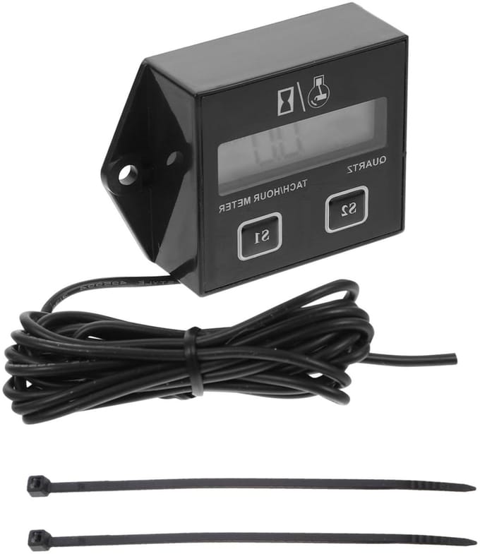 Digitale Toerenteller - Motor Meter - Motoren Monitoren - Groot LCD Scherm - 50x37x15 mm - Zwart