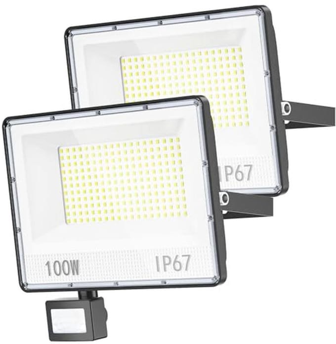 LED Schijnwerper 100W - Buitenverlichting met Bewegingssensor, IP67 Waterdicht