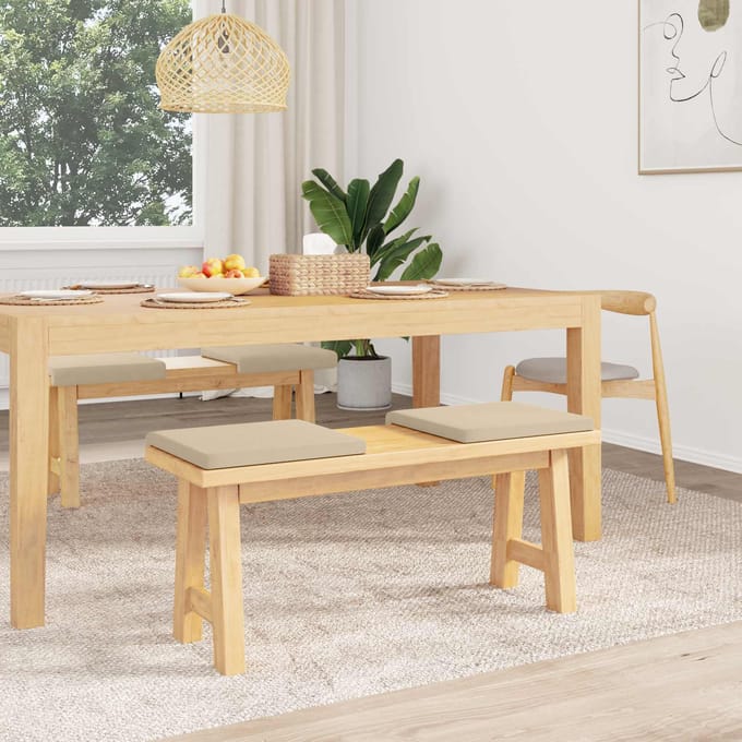 vidaXL - Bankkussen - 4 - st - Microvezel - Crèmekleurig - Diepte - 35 - cm