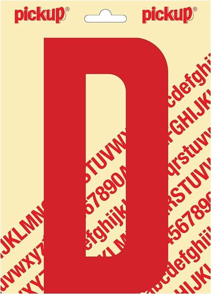 Pickup plakletter Nobel 200mm rood D - 31022200D